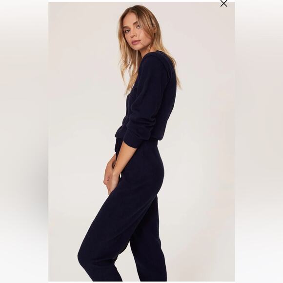 Central Park West Navy Blue Holmes Knit Jumpsuit XS - Picture 5 of 15